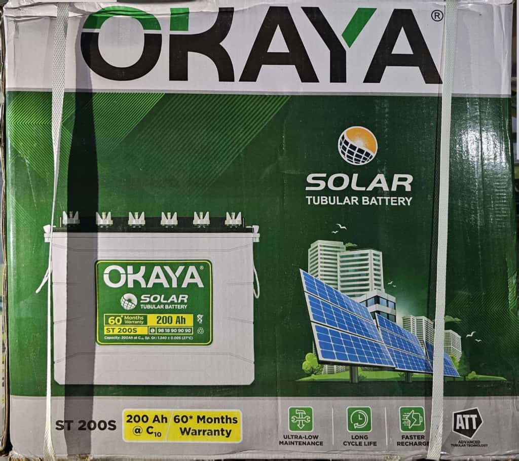 Okaya Solar Tubular Battery ST200S